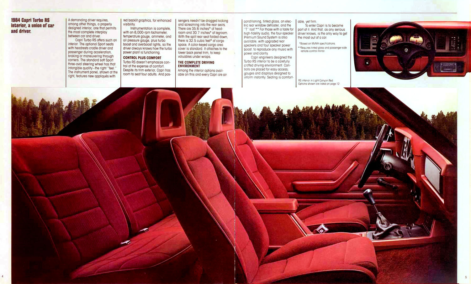 1984 Mercury Capri Brochure Page 5